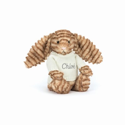 Jellycat Bashful Luxe Bunny Juniper with Cream Jumper UK | 49153YVQT